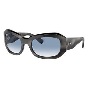 New RAY-BAN Beate Grey Rectangle RB2212 14043F Sunglasses Women